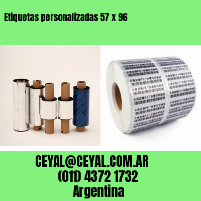 Etiquetas personalizadas 57 x 96