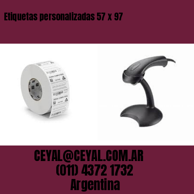 Etiquetas personalizadas 57 x 97