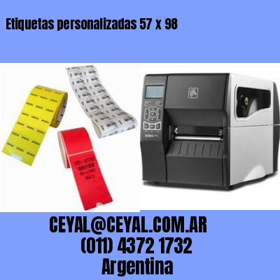 Etiquetas personalizadas 57 x 98
