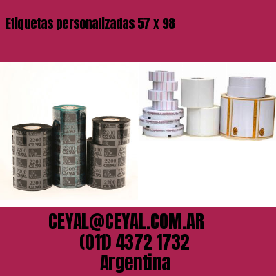 Etiquetas personalizadas 57 x 98