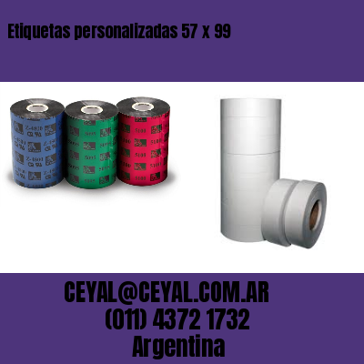 Etiquetas personalizadas 57 x 99