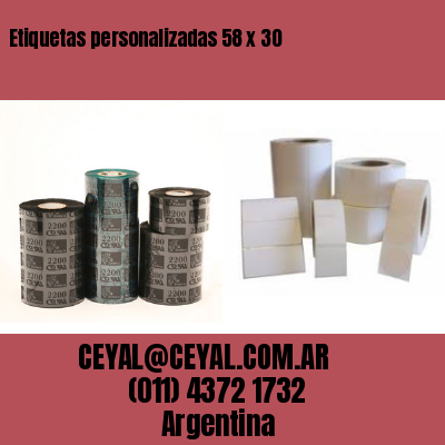 Etiquetas personalizadas 58 x 30