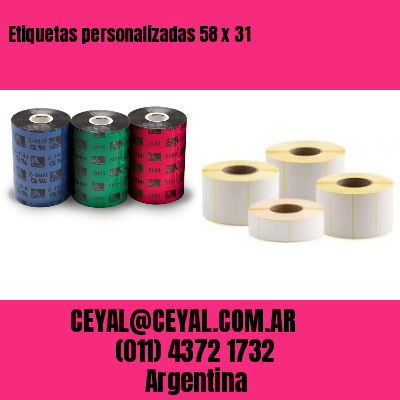 Etiquetas personalizadas 58 x 31