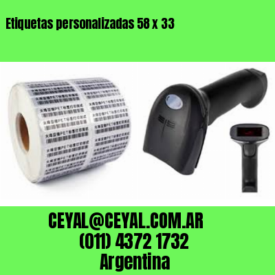 Etiquetas personalizadas 58 x 33