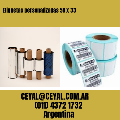 Etiquetas personalizadas 58 x 33