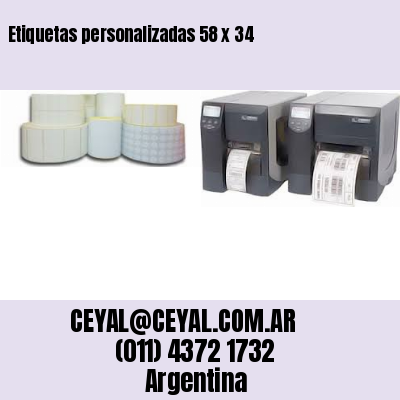 Etiquetas personalizadas 58 x 34