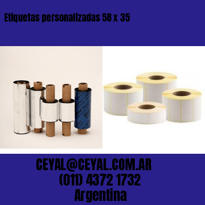 Etiquetas personalizadas 58 x 35