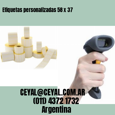 Etiquetas personalizadas 58 x 37