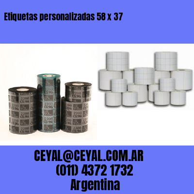 Etiquetas personalizadas 58 x 37