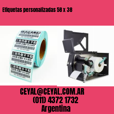 Etiquetas personalizadas 58 x 38