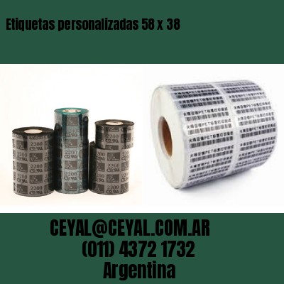 Etiquetas personalizadas 58 x 38