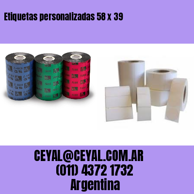 Etiquetas personalizadas 58 x 39