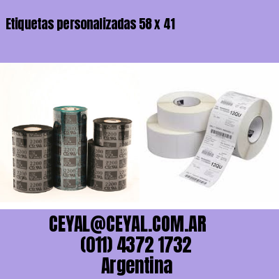 Etiquetas personalizadas 58 x 41