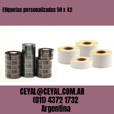 Etiquetas personalizadas 58 x 42