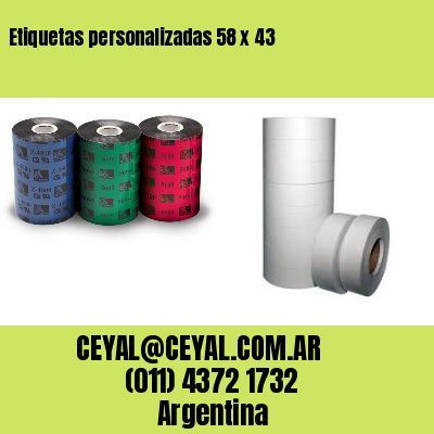 Etiquetas personalizadas 58 x 43