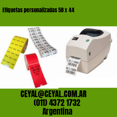 Etiquetas personalizadas 58 x 44