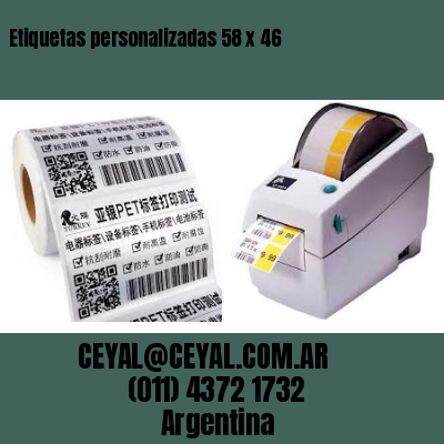 Etiquetas personalizadas 58 x 46