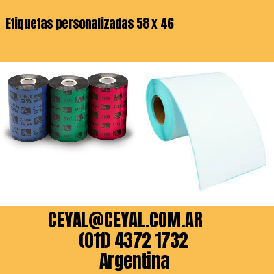 Etiquetas personalizadas 58 x 46