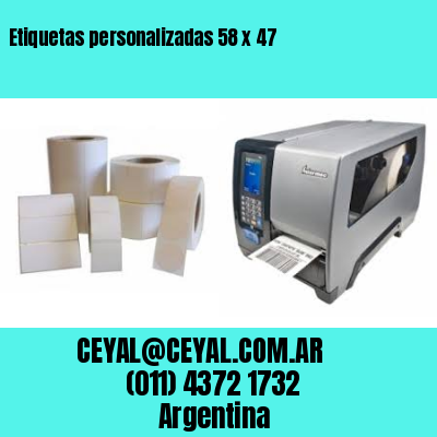 Etiquetas personalizadas 58 x 47