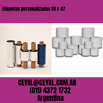 Etiquetas personalizadas 58 x 47