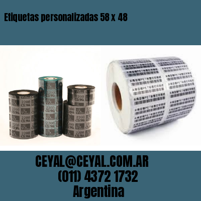Etiquetas personalizadas 58 x 48