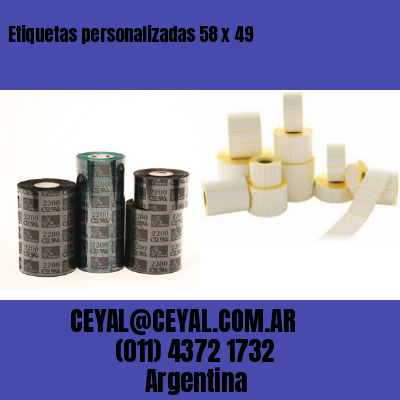 Etiquetas personalizadas 58 x 49
