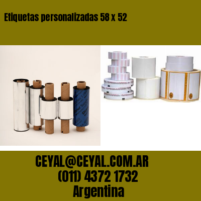Etiquetas personalizadas 58 x 52