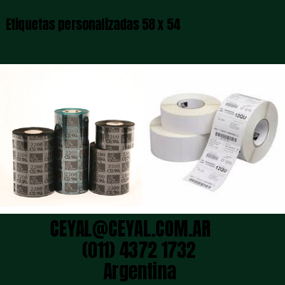 Etiquetas personalizadas 58 x 54