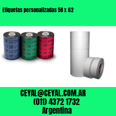 Etiquetas personalizadas 58 x 62