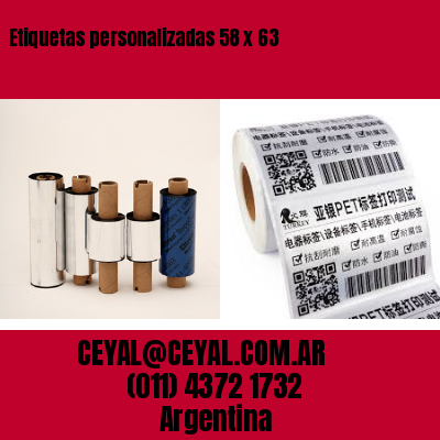 Etiquetas personalizadas 58 x 63