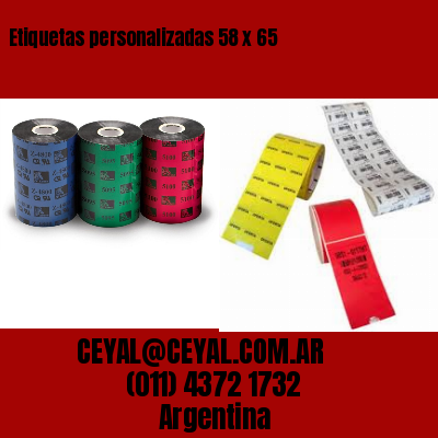 Etiquetas personalizadas 58 x 65