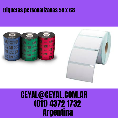 Etiquetas personalizadas 58 x 68