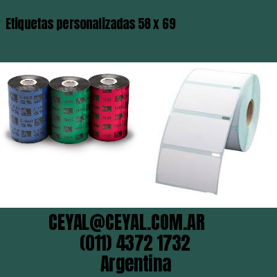 Etiquetas personalizadas 58 x 69