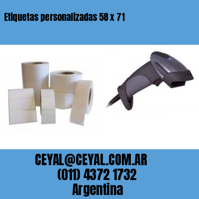 Etiquetas personalizadas 58 x 71