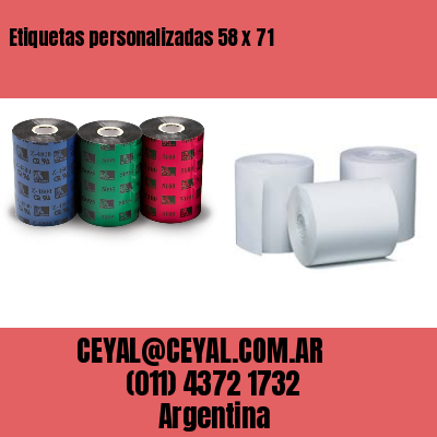 Etiquetas personalizadas 58 x 71