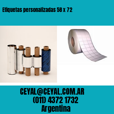 Etiquetas personalizadas 58 x 72