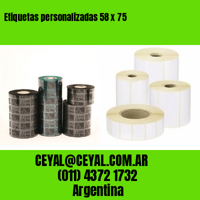 Etiquetas personalizadas 58 x 75