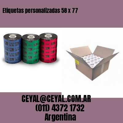 Etiquetas personalizadas 58 x 77