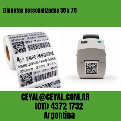 Etiquetas personalizadas 58 x 78