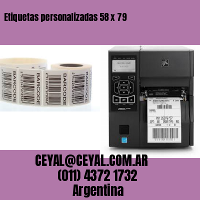 Etiquetas personalizadas 58 x 79