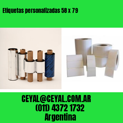 Etiquetas personalizadas 58 x 79