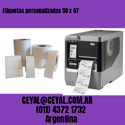 Etiquetas personalizadas 58 x 87