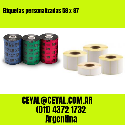 Etiquetas personalizadas 58 x 87