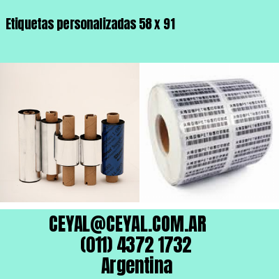 Etiquetas personalizadas 58 x 91