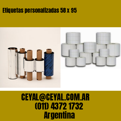 Etiquetas personalizadas 58 x 95