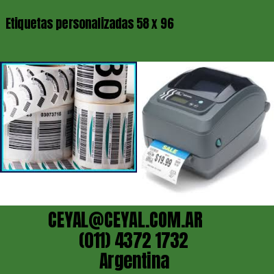 Etiquetas personalizadas 58 x 96