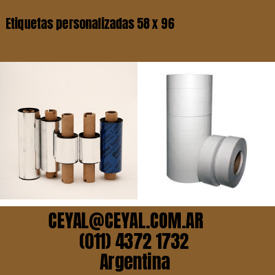 Etiquetas personalizadas 58 x 96