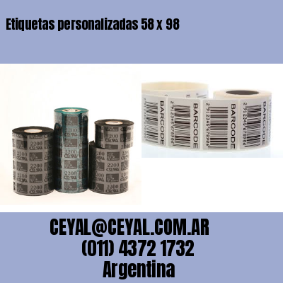 Etiquetas personalizadas 58 x 98