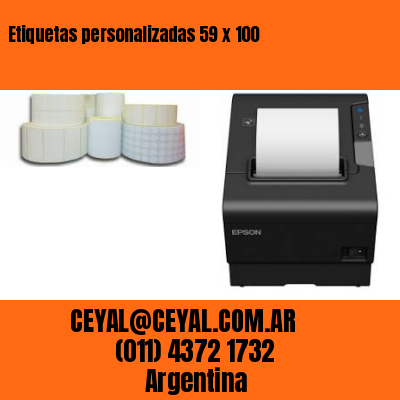 Etiquetas personalizadas 59 x 100