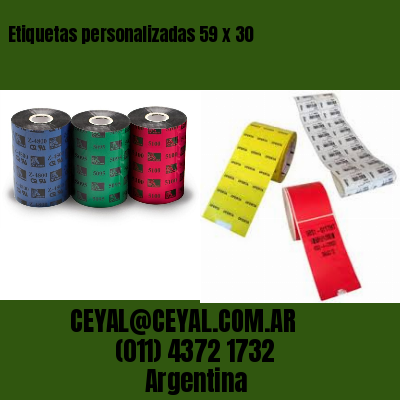 Etiquetas personalizadas 59 x 30